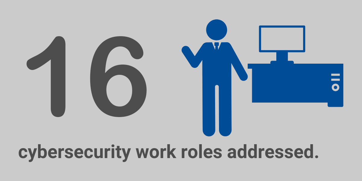 Sixteen cybersecurity work roles addressed